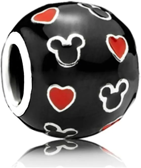 LaBenie Mouse and Hearts Charm Bead