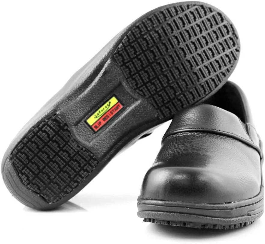 Laforst Jodie Leather Slip Resistant Waitress Server Slip On Fashion Clog