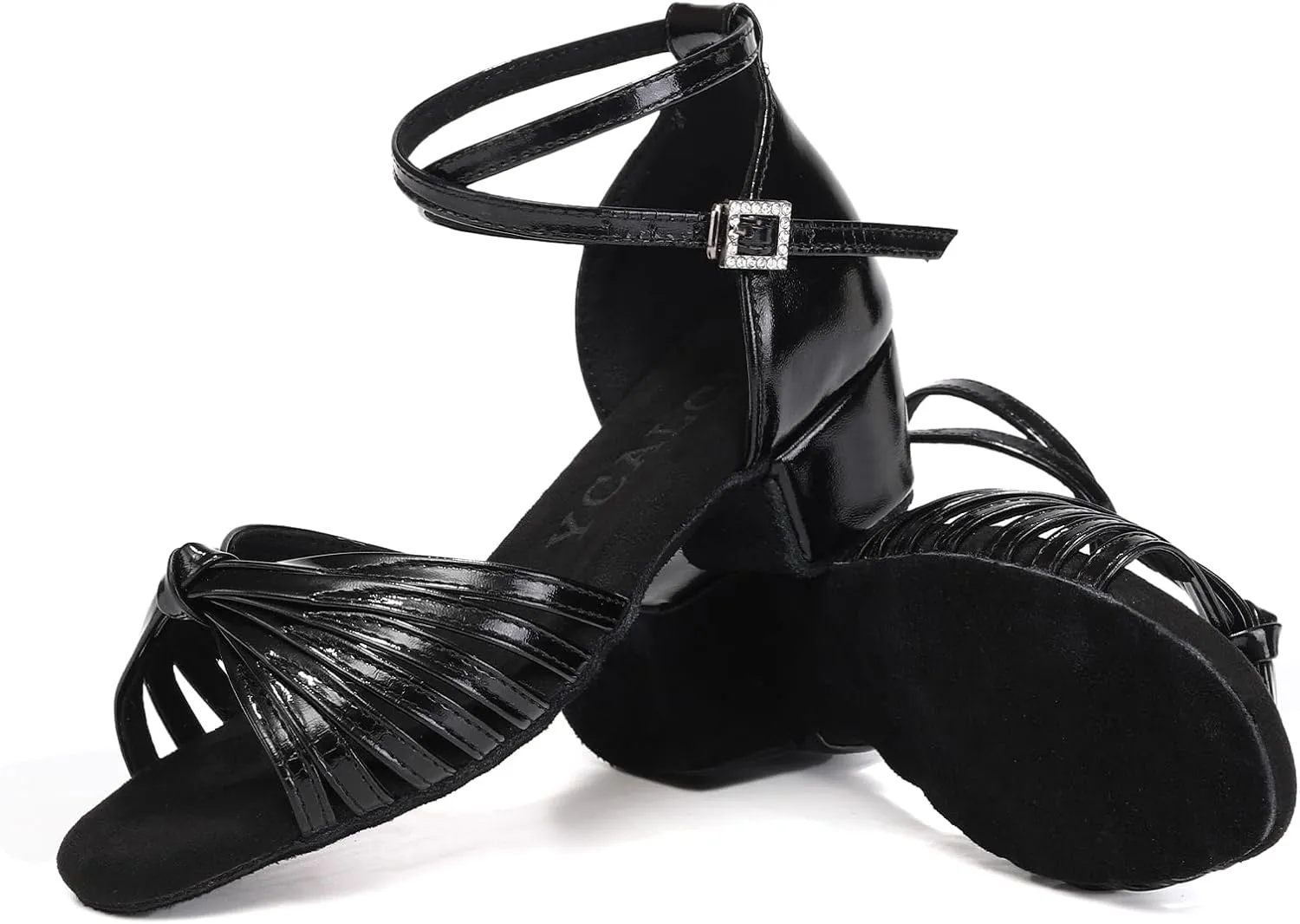 Latin Ballroom Dance Shoes Girls Latin Dance Shoes Low Heels Salsa Tango Professional Performance Practice Dance Shoes for Girls Kids 3cm Heel