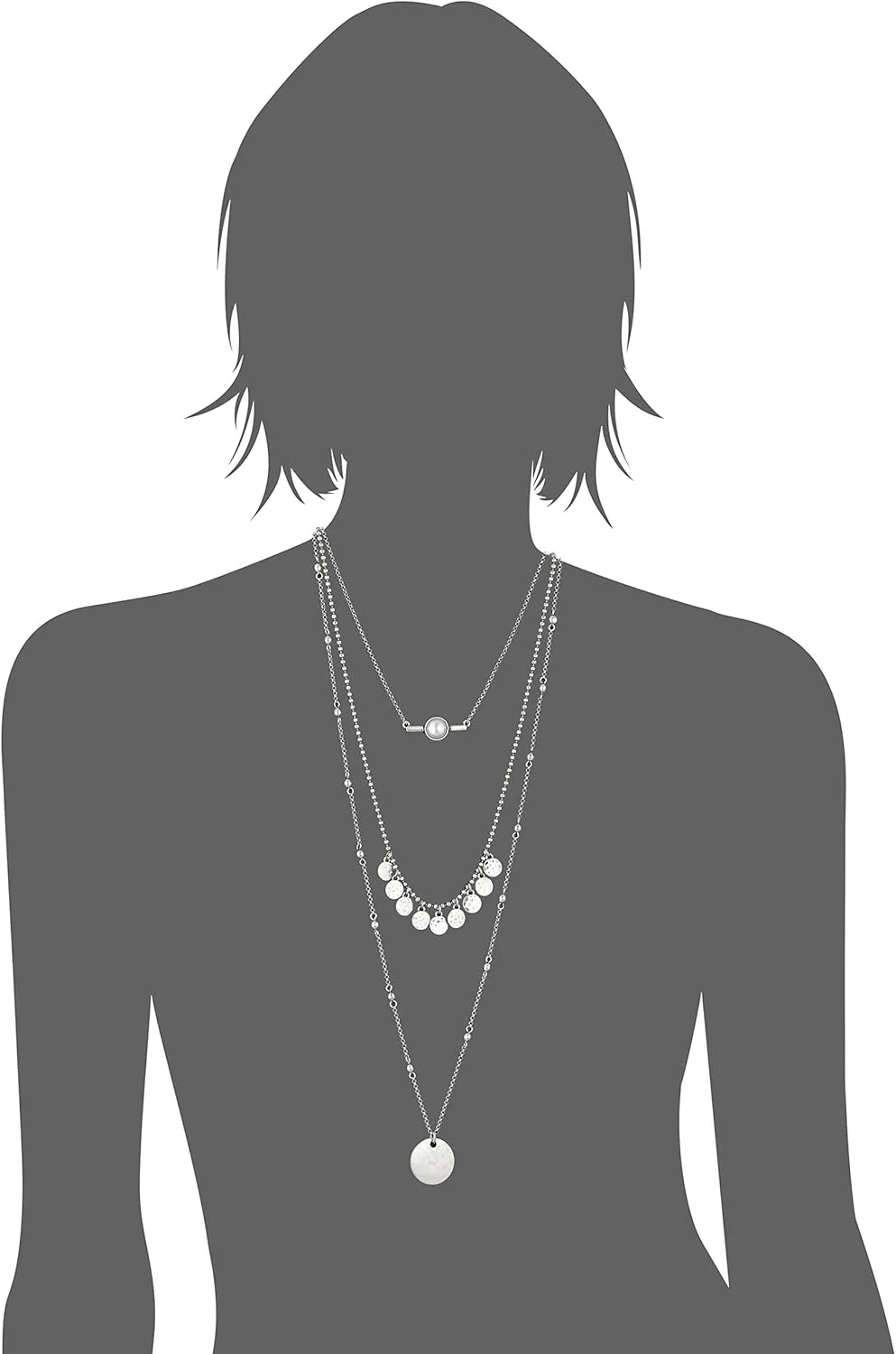 Lucky Brand Women's Lucky Layer Pearl Necklace