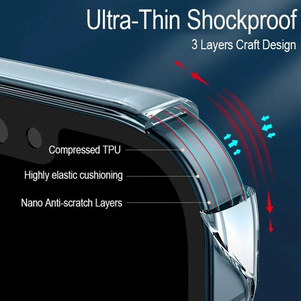 Luxury Frameless Transparent Case for iPhone 15 14 13 12 11 Pro X XR XS Max 7 8 Plus Mini Hard PC Shockproof Bumper Clear Cover,Transparent,for iPhone14