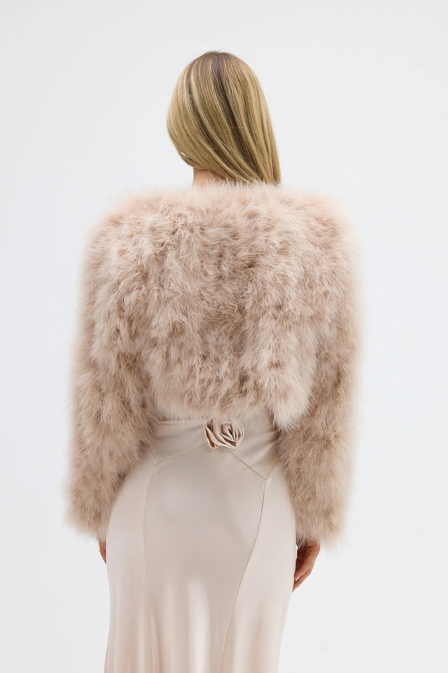 Manhattan Crop Jacket - Creme Brulee