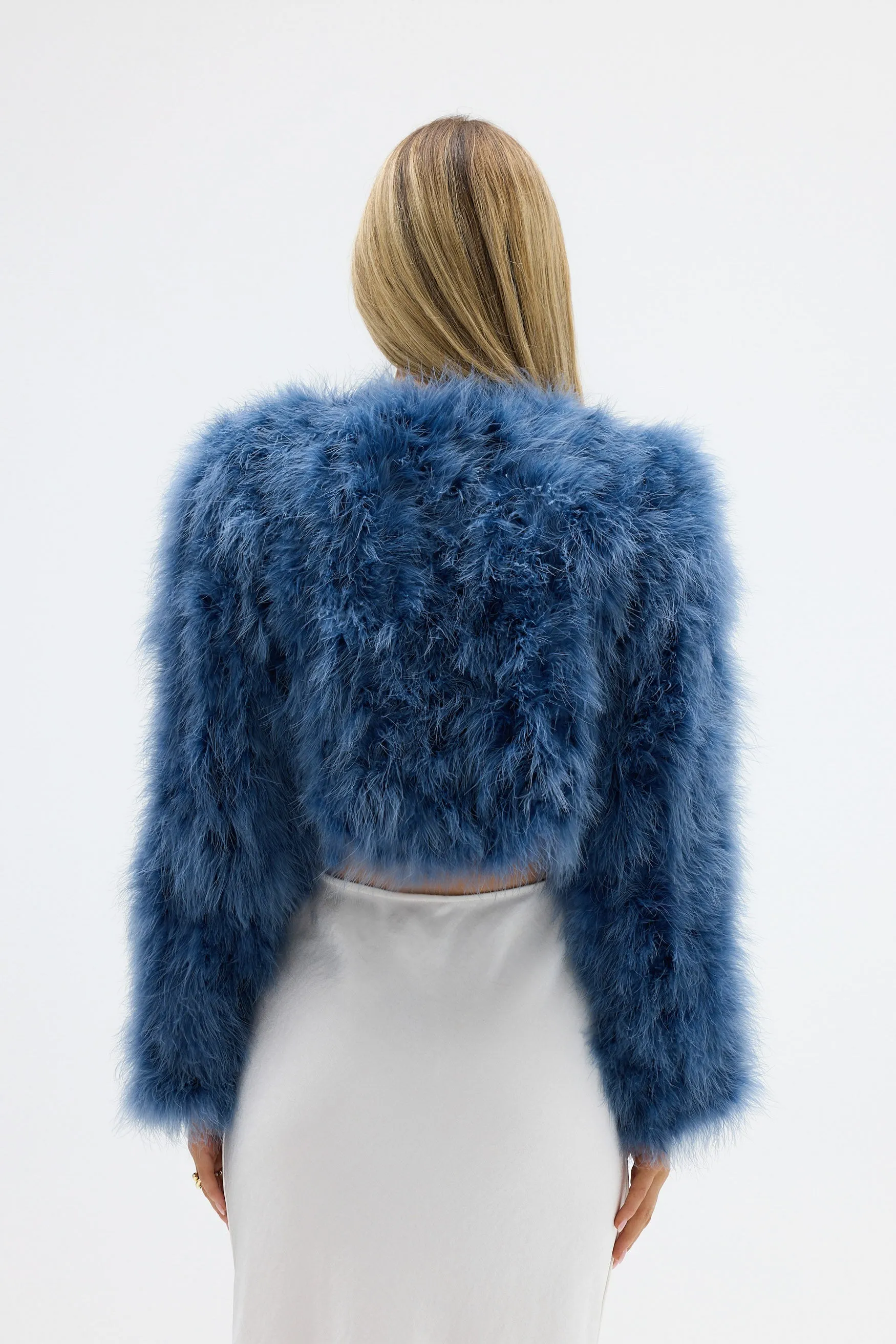 Manhattan Crop Jacket - Denim