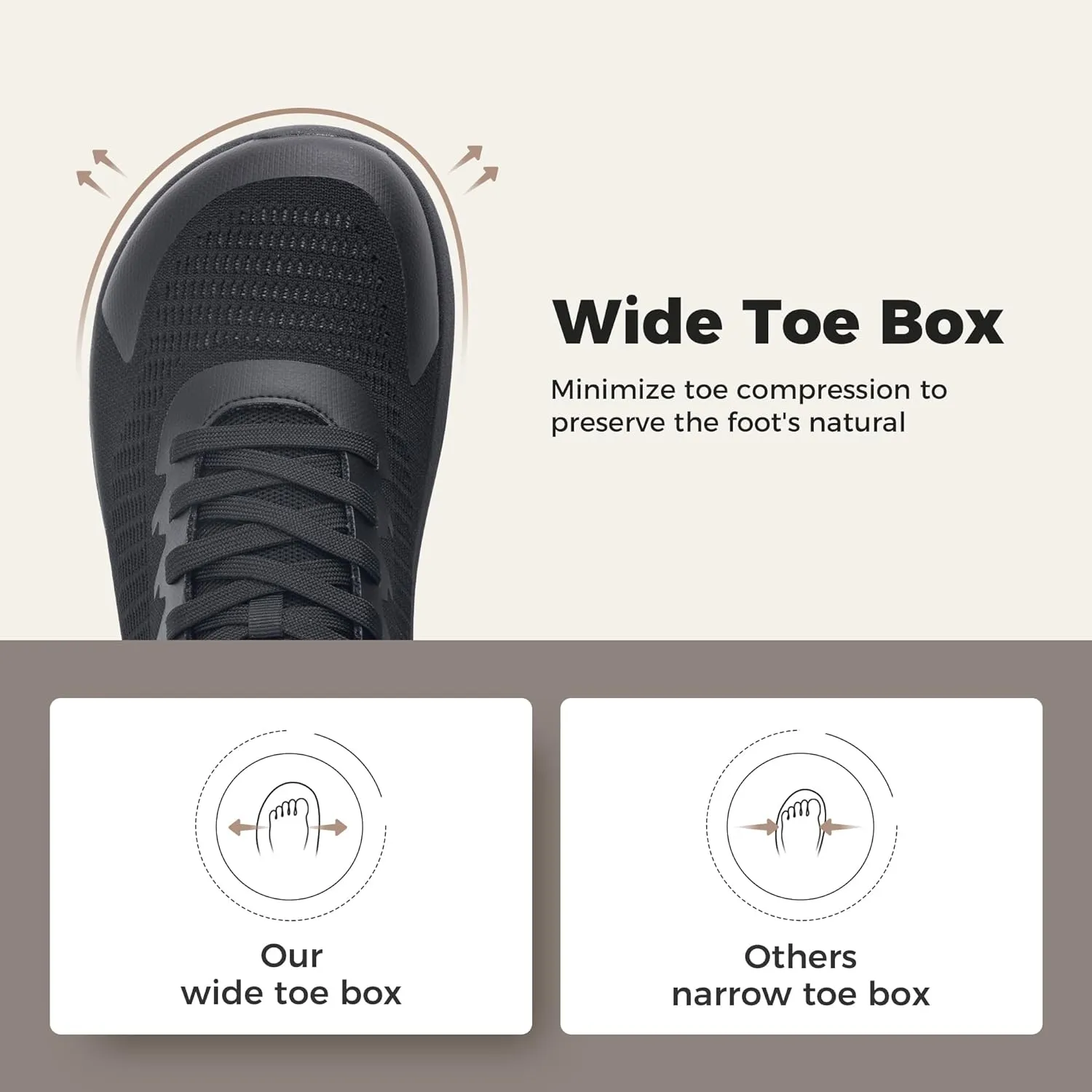 MEHOTO Men's Wide Walking Shoes | Tennis Minimalist Sneakers | Zero Drop Sole US 7-12