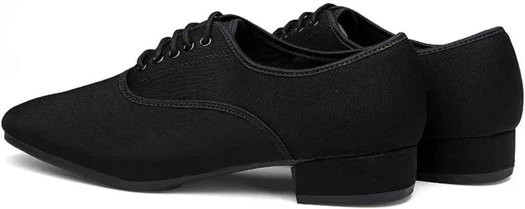 Men Ballroom Dance Shoes, Lace-Up Latin Dance Shoes Performance Dance Practice Dancing Shoes for Male