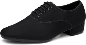 Men Ballroom Dance Shoes, Lace-Up Latin Dance Shoes Performance Dance Practice Dancing Shoes for Male