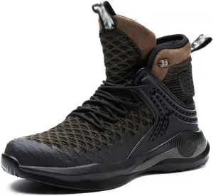 Men winter boots High Top Men Boots Steel Toe Shoes Men Work Boots Safety Shoes Men Anti-puncture Work Sneakers Lightweight Winter Boots Male