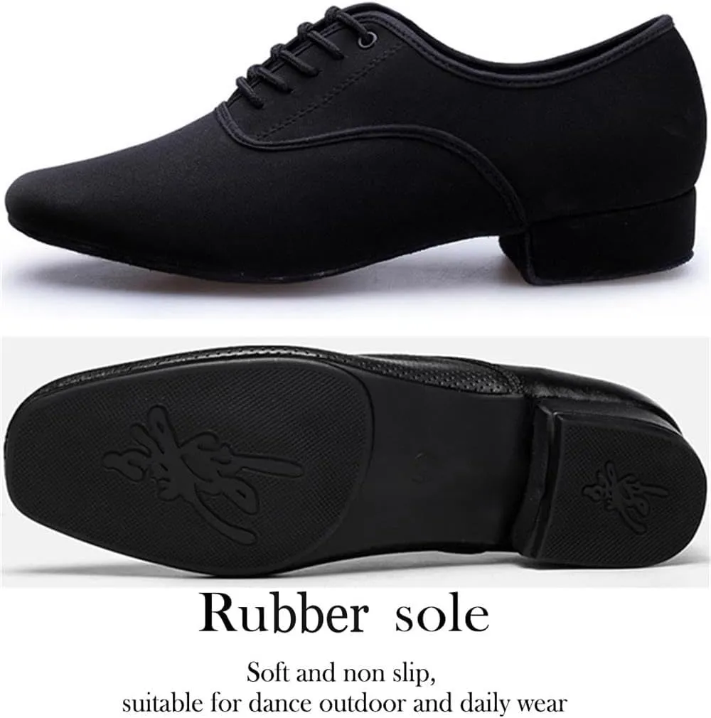 Men's Ballroom Dance Shoes Latin Tango Morden Rumba Social Shoes Lace-Up Low Heel 1" Jazz Dance Shoes