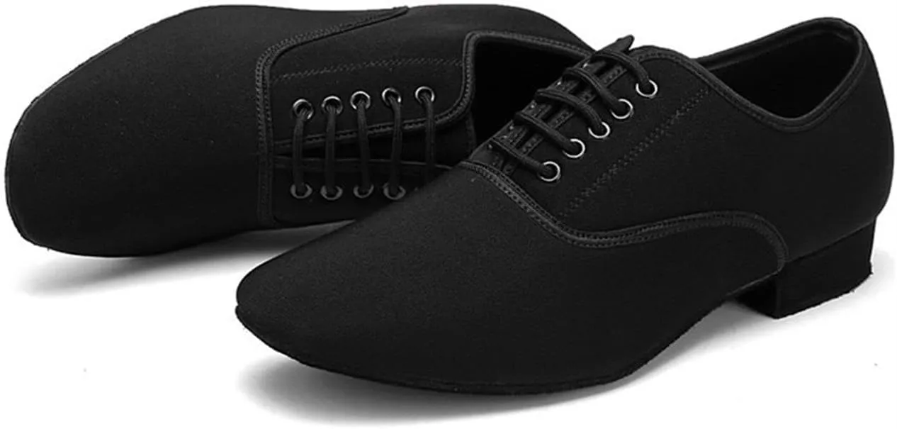 Men's Ballroom Dance Shoes Latin Tango Morden Rumba Social Shoes Lace-Up Low Heel 1" Jazz Dance Shoes