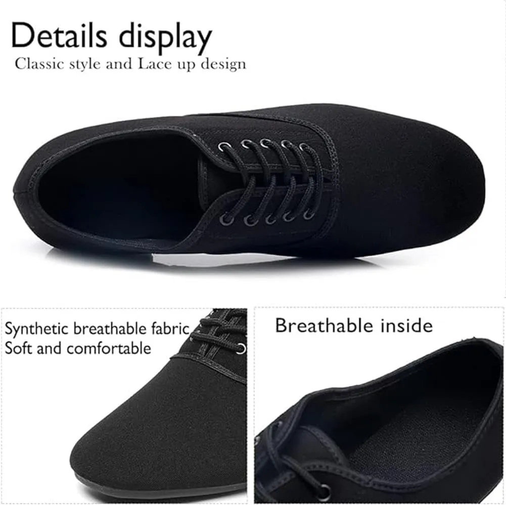Men's Ballroom Dance Shoes Latin Tango Morden Rumba Social Shoes Lace-Up Low Heel 1" Jazz Dance Shoes