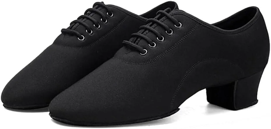 Men's Latin Dance Shoes, 2" Heel Ballroom Tango Waltz Practice Shoes Split Sole Dancing Shoes for Male