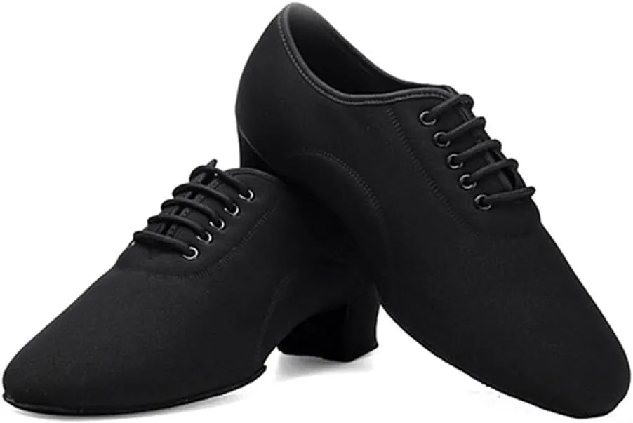 Men's Latin Dance Shoes, 2" Heel Ballroom Tango Waltz Practice Shoes Split Sole Dancing Shoes for Male