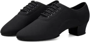 Men's Latin Dance Shoes, 2" Heel Ballroom Tango Waltz Practice Shoes Split Sole Dancing Shoes for Male