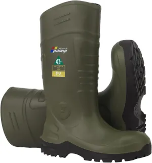 Mens PU Rubber Work Boots With Steel Toe & Shank - Waterproof Anti-slip Mud Rain Boots Hunting Boots ASTM F2413-18 Acid & Oil Resistant