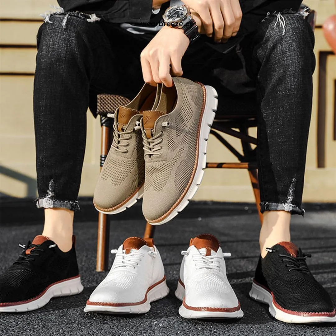 Mens Shoes Roomy Toe Box, Ergonomic Insole, Bounce & Cushion, Featuring Breathable Knitted Fabric, Orthopedic Toe Box, Featherlight
