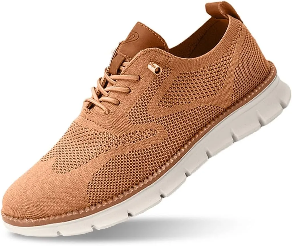 Mens Shoes Roomy Toe Box, Ergonomic Insole, Bounce & Cushion, Featuring Breathable Knitted Fabric, Orthopedic Toe Box, Featherlight