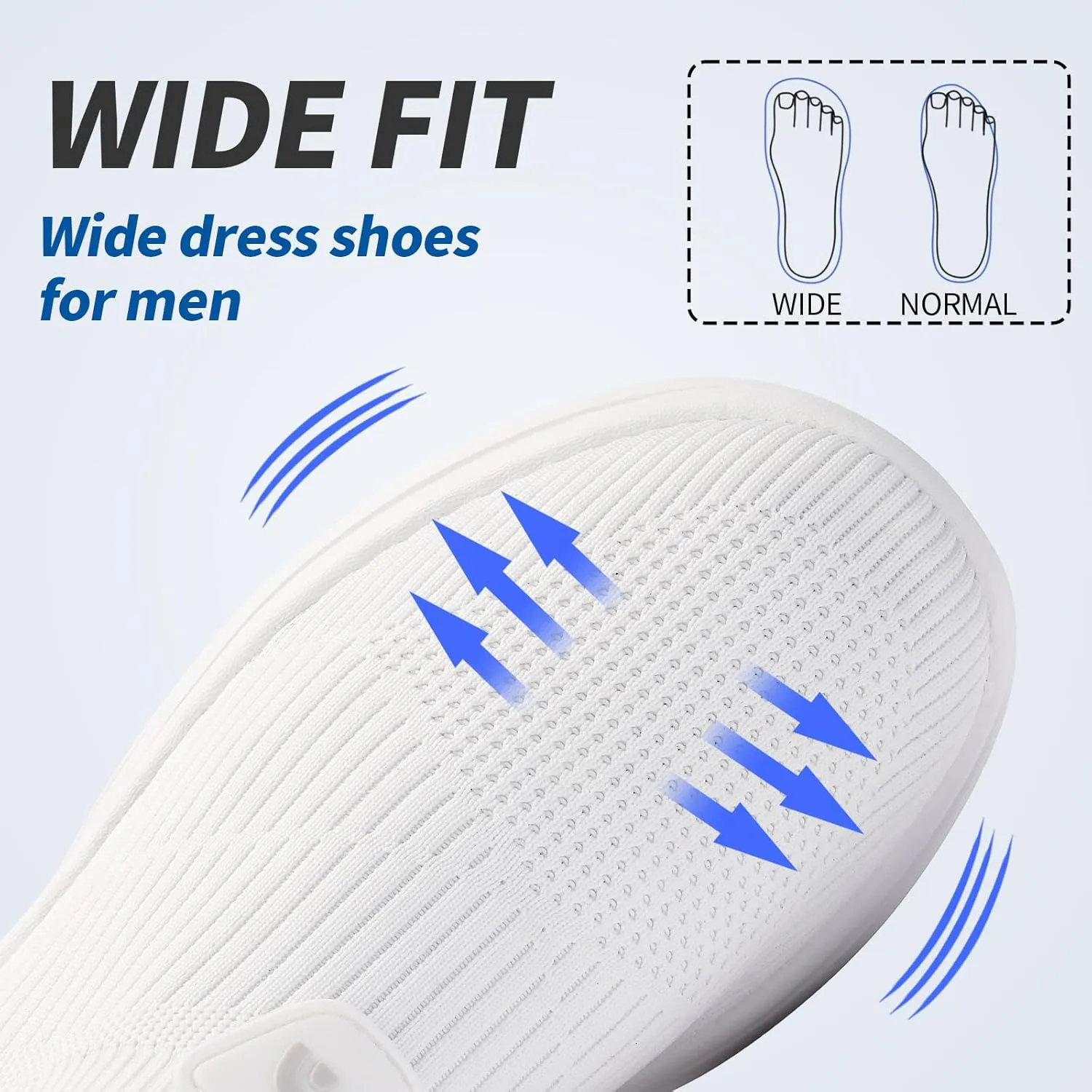 Men's Slip On Sneakers Walking Shoes Wide Casual Soft Breathable Slip in Sock SneakersNon-Slip Rubber Sole, Workout,Athletic