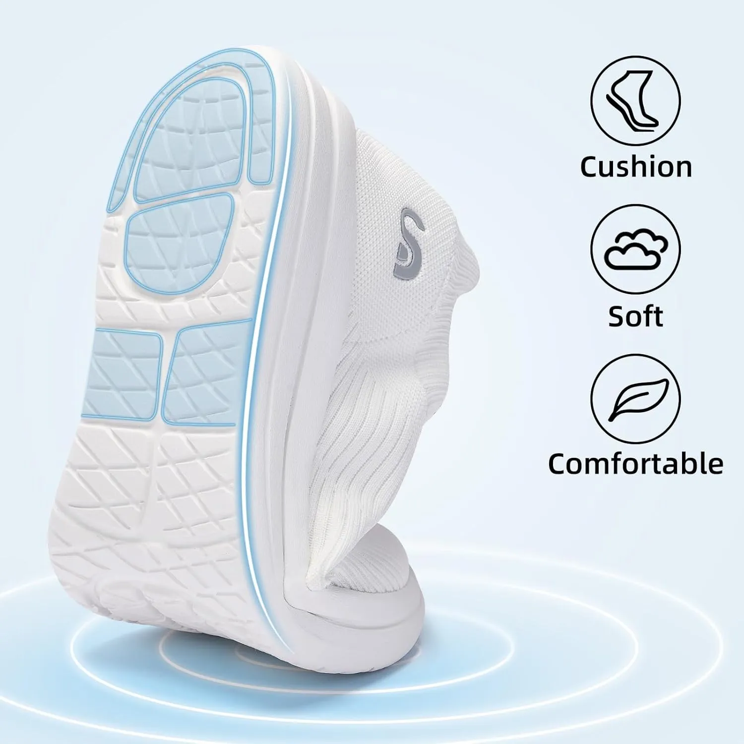 Men's Slip On Sneakers Walking Shoes Wide Casual Soft Breathable Slip in Sock SneakersNon-Slip Rubber Sole, Workout,Athletic