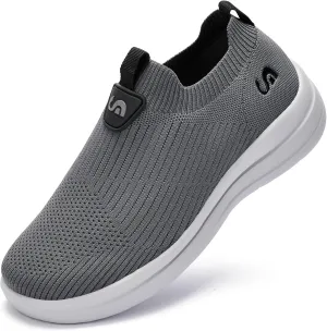 Men's Slip On Sneakers Walking Shoes Wide Casual Soft Breathable Slip in Sock SneakersNon-Slip Rubber Sole, Workout,Athletic