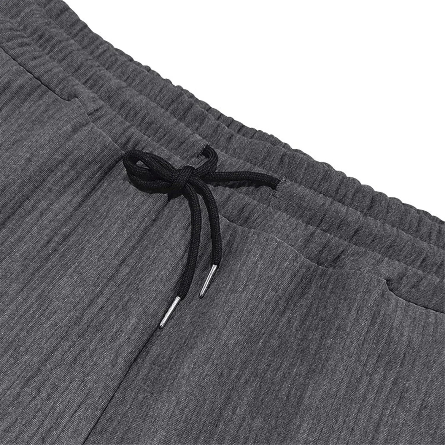 Men's Straight Leg Ribbed Outdoor Pants Casual Solid Textured Trousers Loose Fit Drawstring Comfort Sweatpants