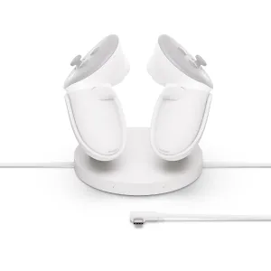 Meta Quest Compact Charging Dock  Works with Meta Quest 3/3S  Extended Headset Charging Cable  Wireless Charging for Touch Plus Controllers