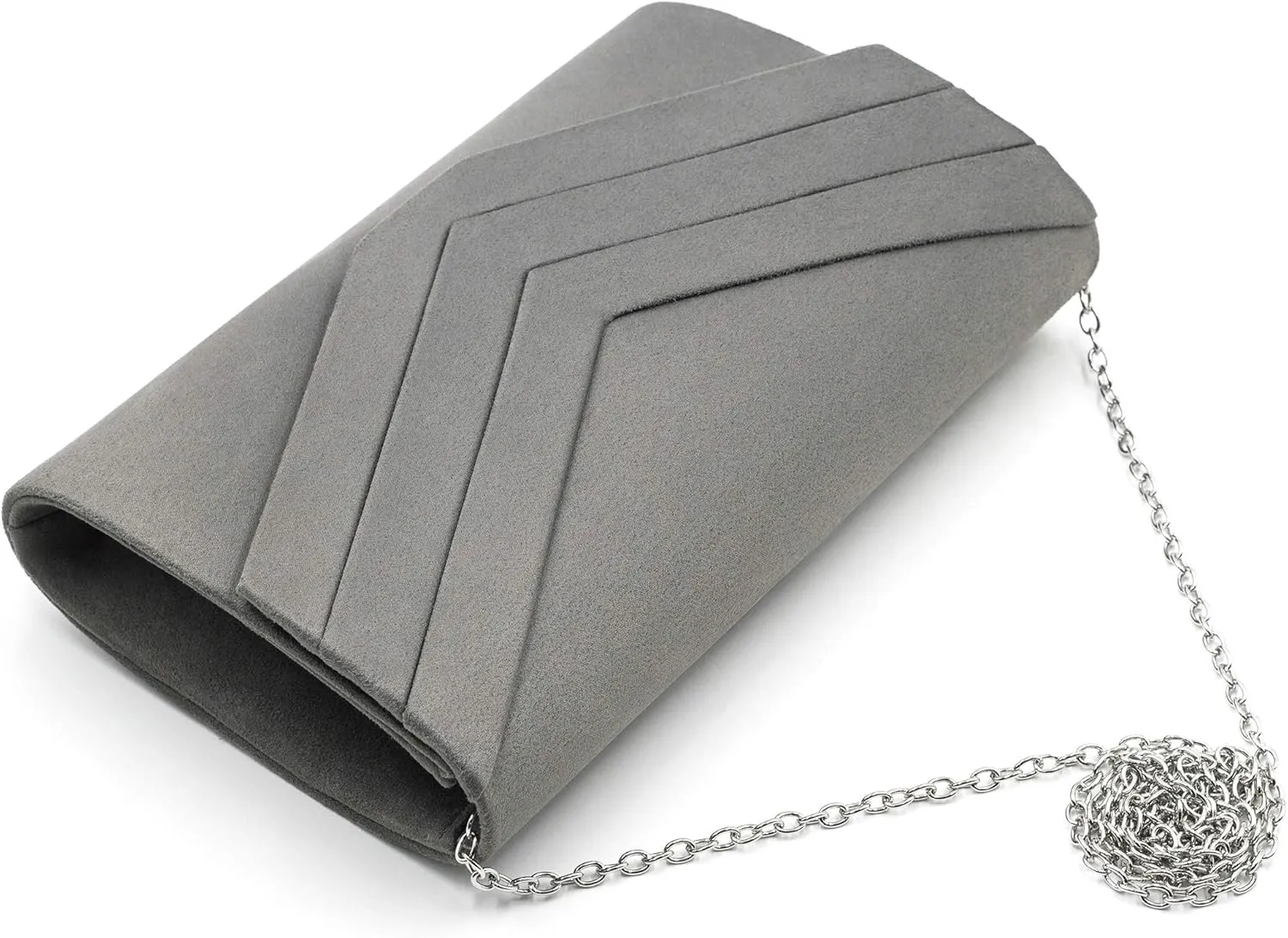 Milisente Evening Bag for Women, Suede Envelope Evening Purses Crossbody Shoulder Clutch Bag