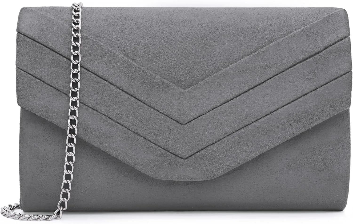 Milisente Evening Bag for Women, Suede Envelope Evening Purses Crossbody Shoulder Clutch Bag