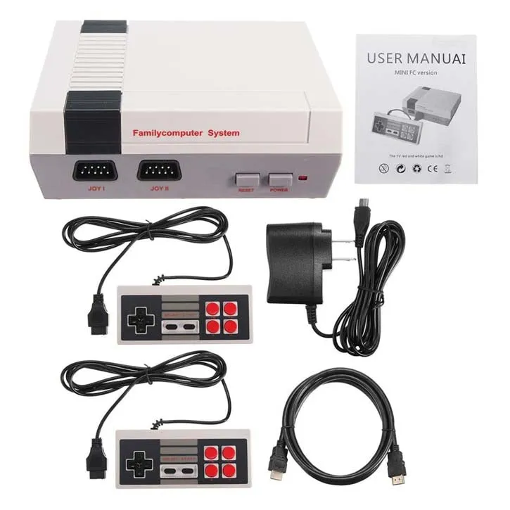 Mini Game Console with 500 Built-in Childhood Classic Games w/ Dual Controllers