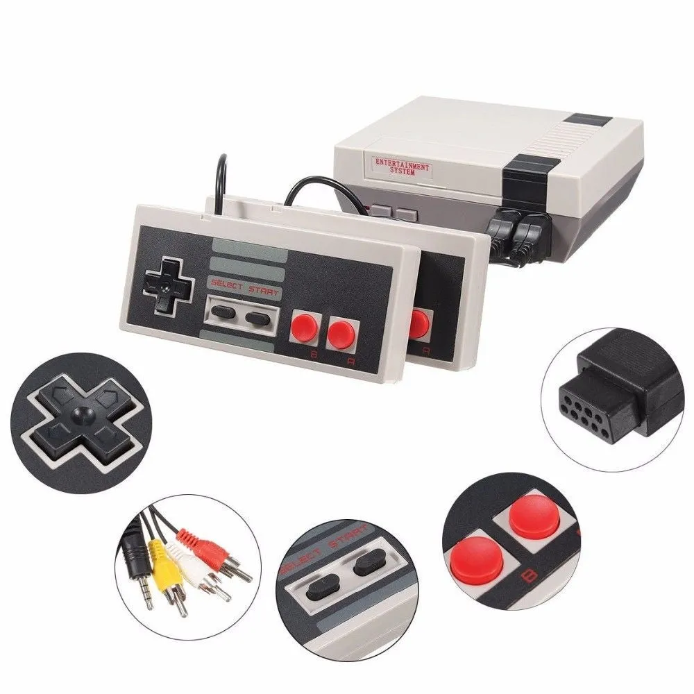 Mini Game Console with 500 Built-in Childhood Classic Games w/ Dual Controllers