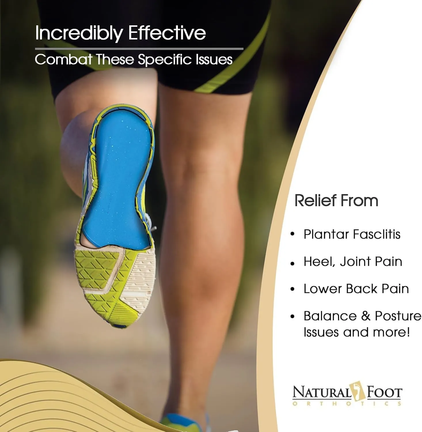 Natural Foot Orthotics Cloud Comfort Arch Support Insoles, All Day Comfort and Support, Relief from Foot Fatigue, Plantar Fasciitis, Podiatrist Designed, Made in The USA