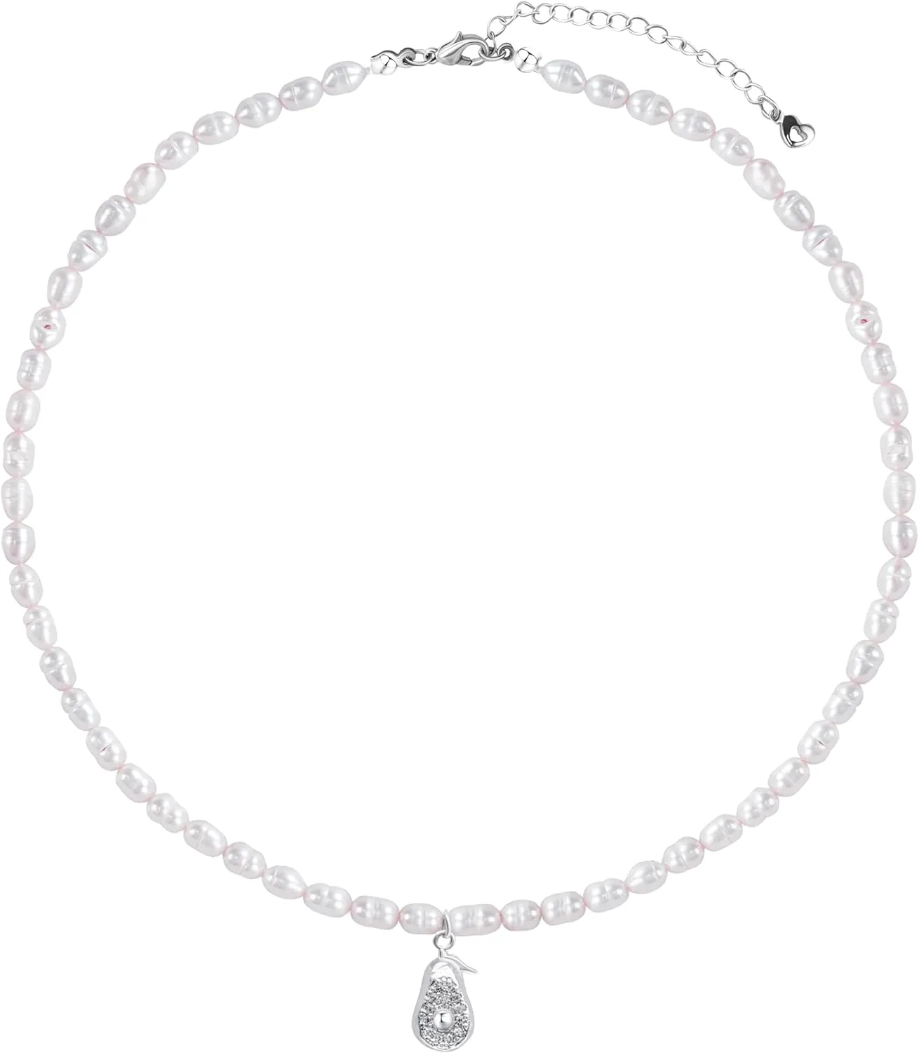 Natural Freshwater Pearl Choker Necklace for Women, Trendy 14K Gold Plated Women Pearl Statement Necklaces Jewelry Gift