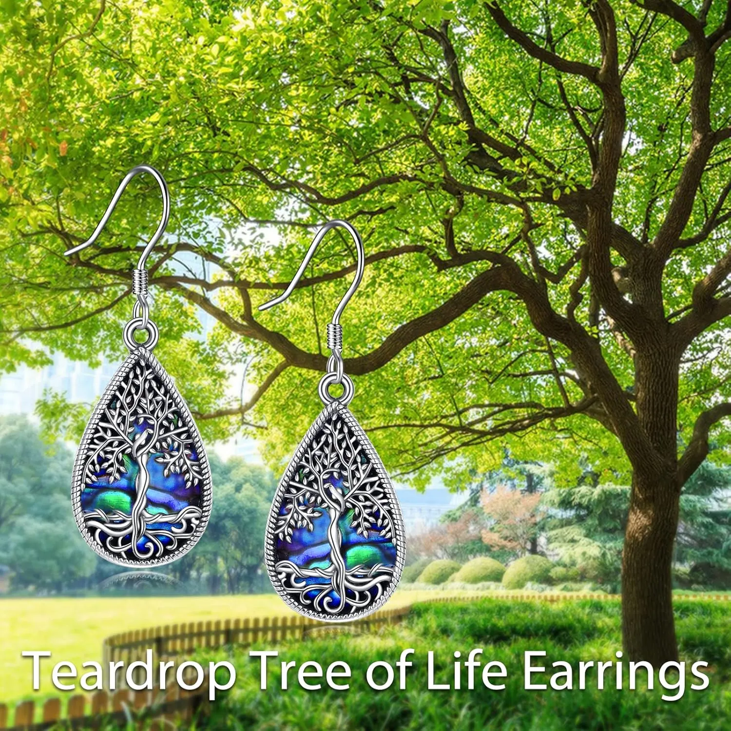 ONEFINITY Sterling Silver Tree of Life Dangle Drop Earrings for Women and Girls - Christmas Gifts
