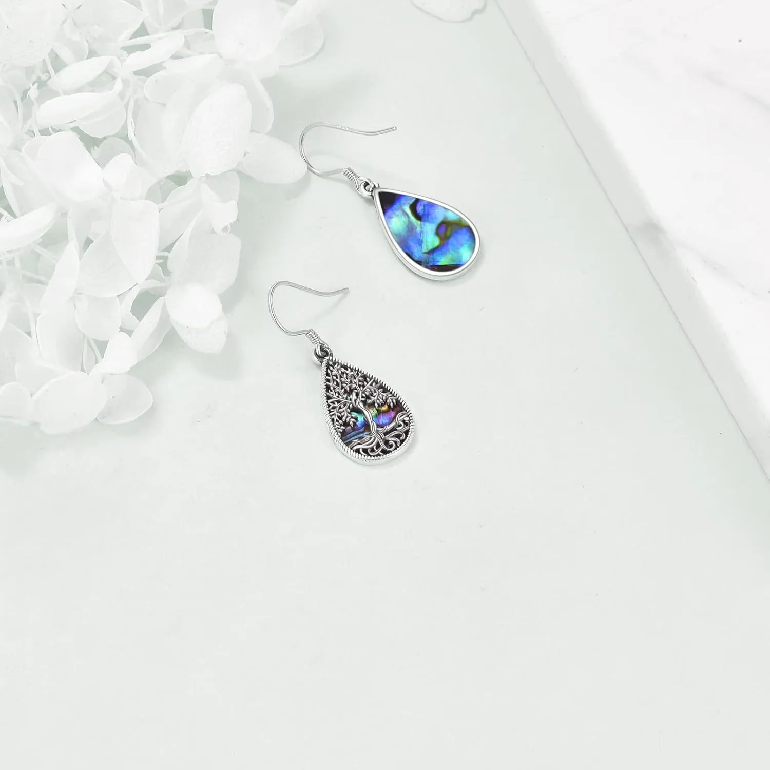 ONEFINITY Sterling Silver Tree of Life Dangle Drop Earrings for Women and Girls - Christmas Gifts