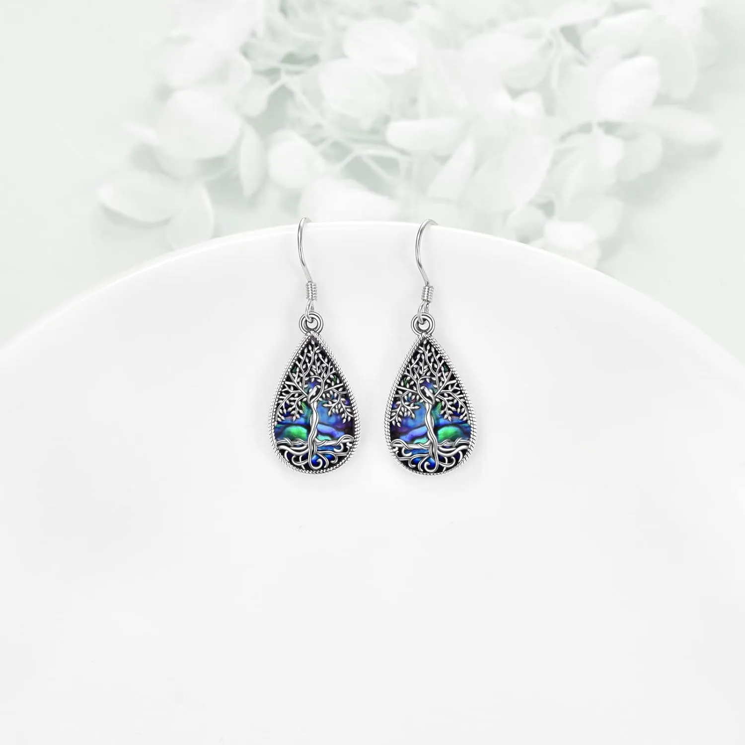 ONEFINITY Sterling Silver Tree of Life Dangle Drop Earrings for Women and Girls - Christmas Gifts