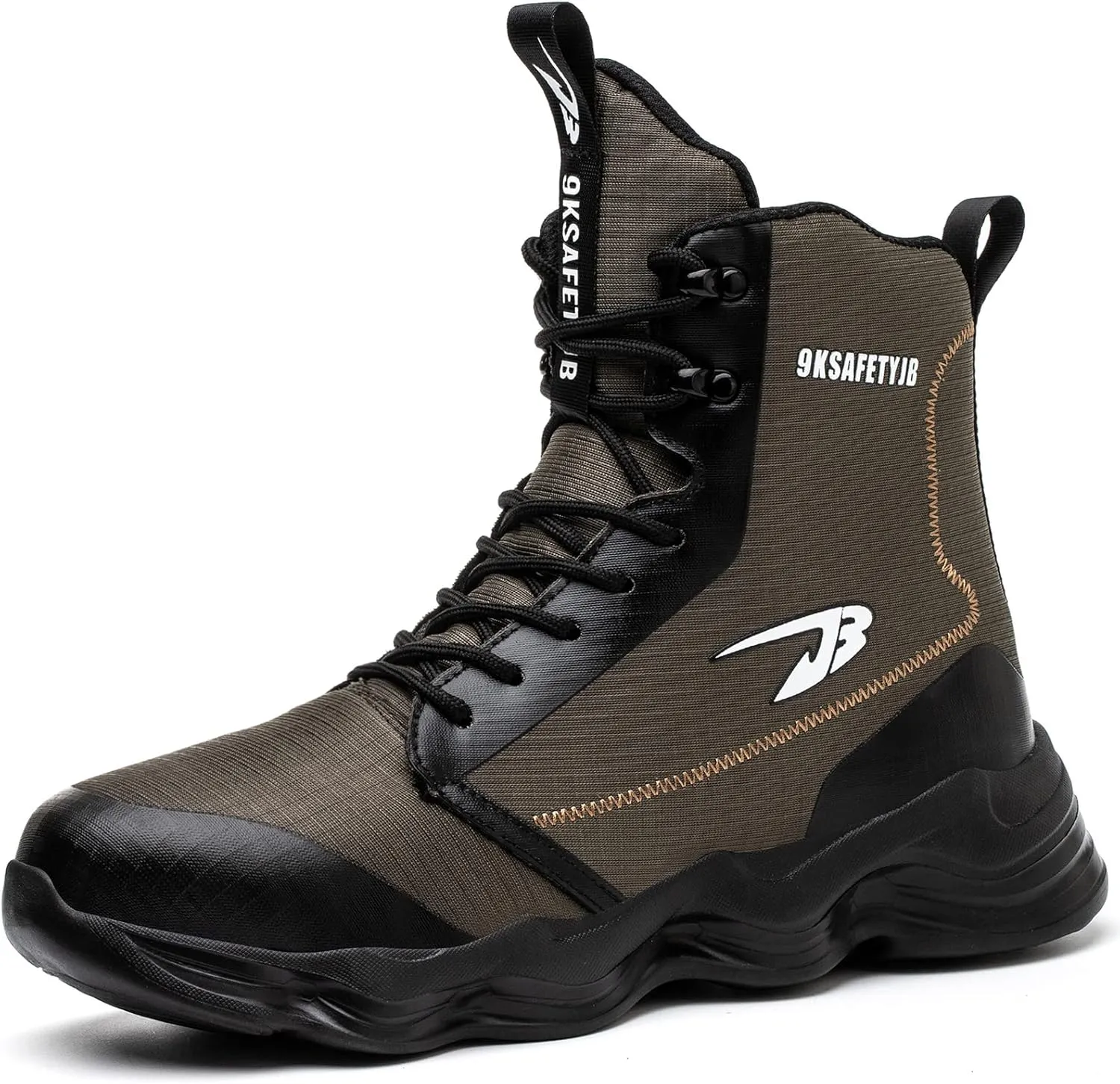 ORISTACO Steel Toe Tennis Boots Breathable Lightweight Athletic Work Safety Footwear