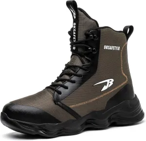 ORISTACO Steel Toe Tennis Boots Breathable Lightweight Athletic Work Safety Footwear