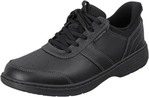 Orthofeet Men's Orthopedic Black Leather Pierre Hands-Free Casual Shoe