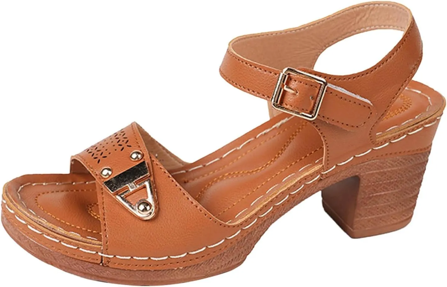 Orthopedic Wedge Sandals for Women Summer Dressy 2025 Chunky Heel Sandal Trendy Open Toe Shoes Adjustable Ankle Strap Arch Support Wedges Shoes