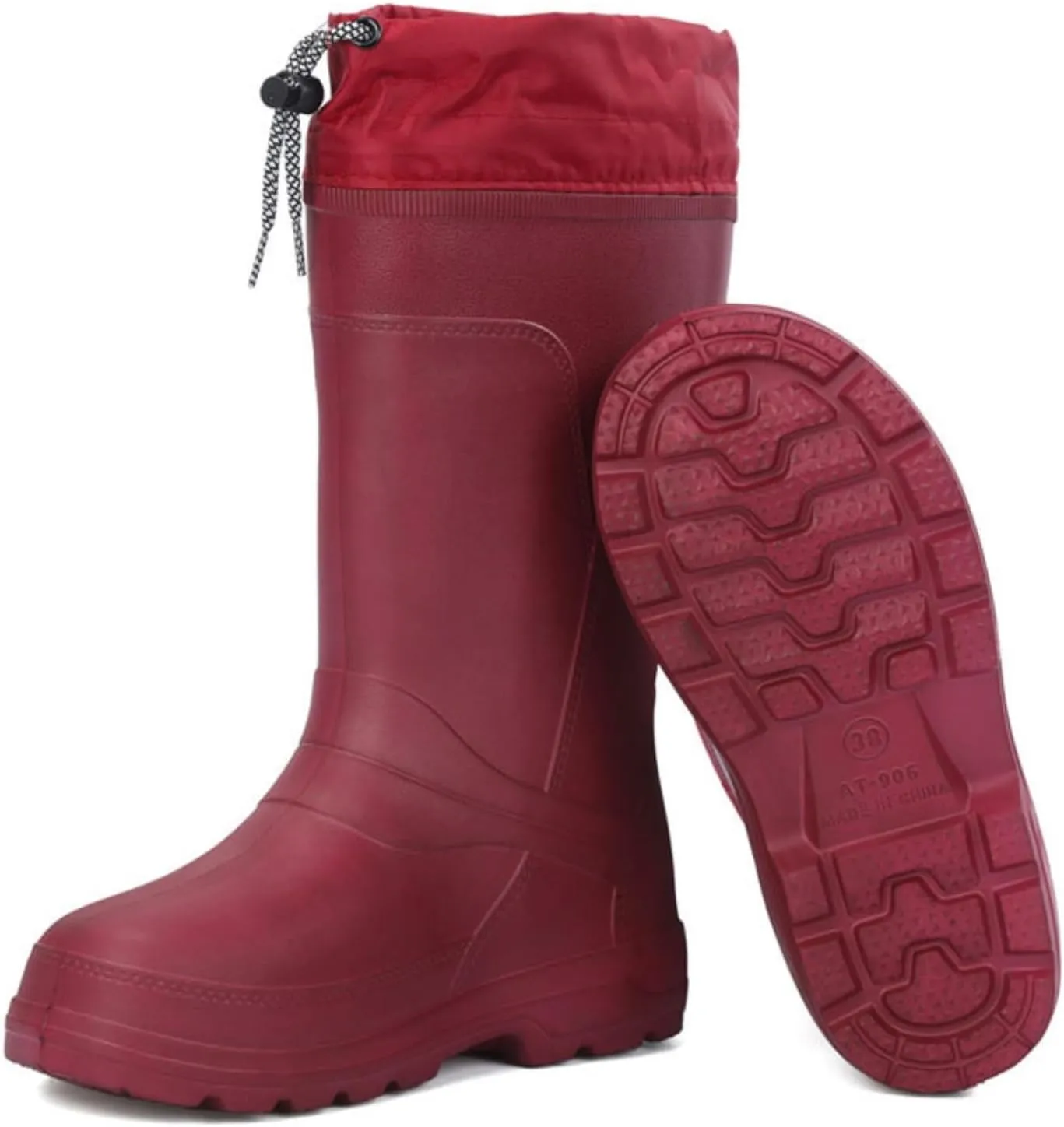 Outdoor Work Booties Women's High Top Rain Boots Waterproof Rubber Shoes Anti Slip Water Shoes Outdoor Gardening Work