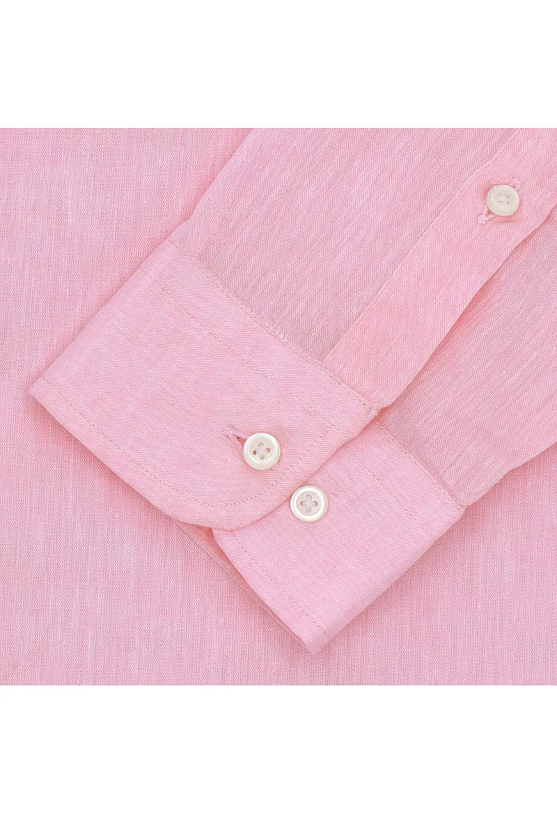 Pink Linen shirt - 032250- 01