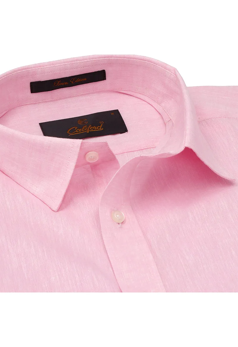 Pink Linen shirt - 032250- 01