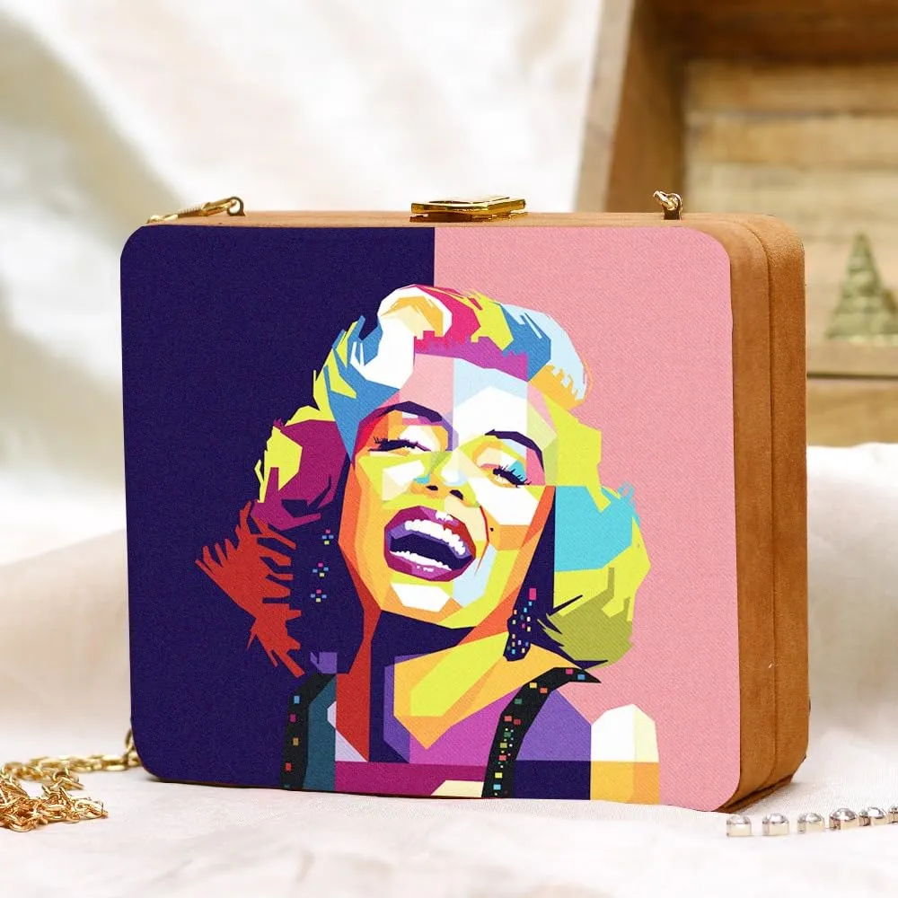 Printed Square Green Clutch Women With Chain Shoulder Bag For Wedding Party Tote Purse
