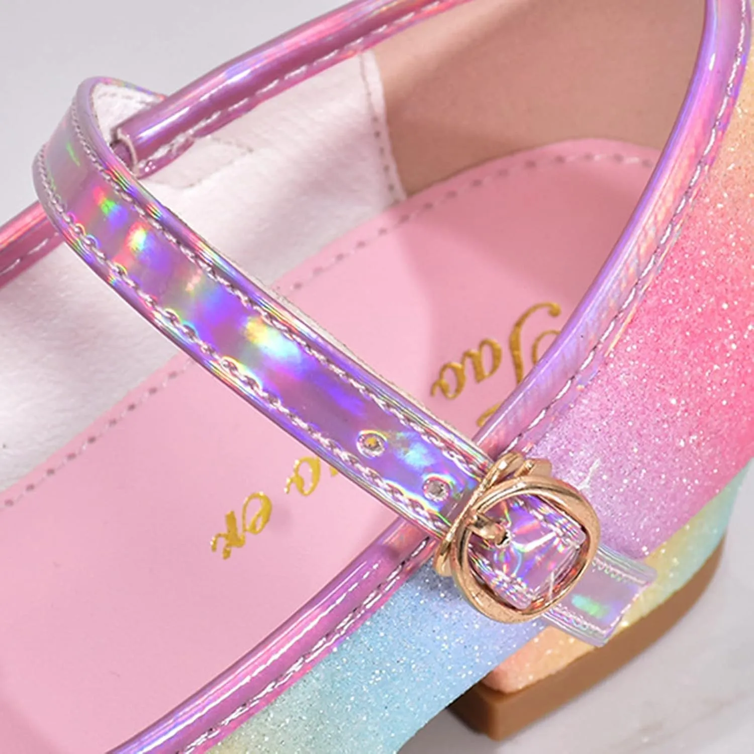 Prom Shoes Toddler Low Heel Dress Shoes for Girls Bowknot Sparkl Mary Jane Flower Wedding Birthday Party Flats