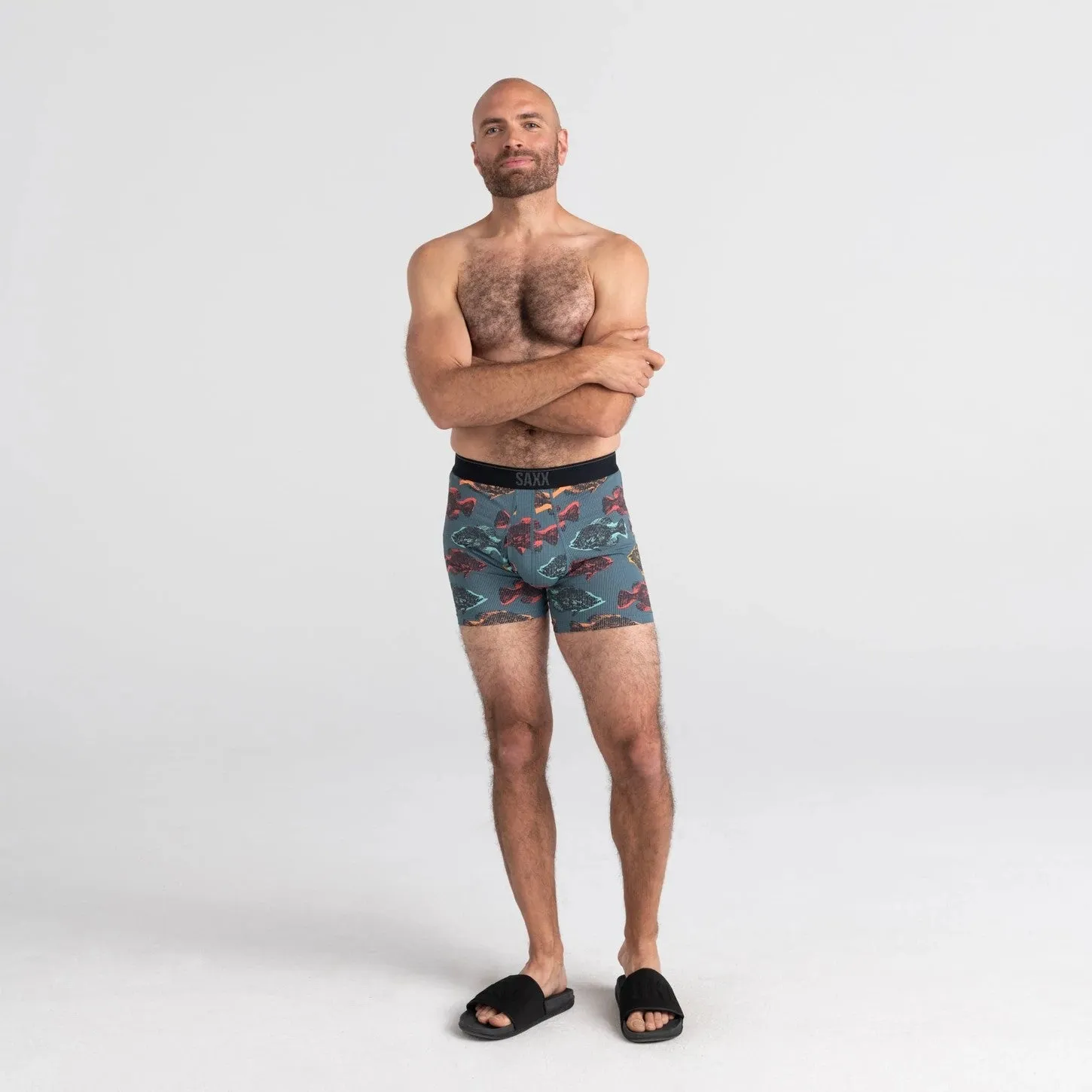 Quest Boxer Brief Fly (Shadow Fish - Storm Blue)