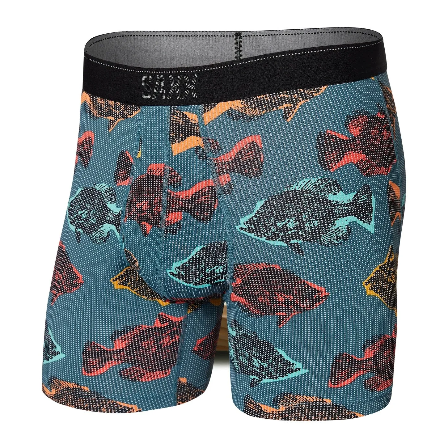 Quest Boxer Brief Fly (Shadow Fish - Storm Blue)