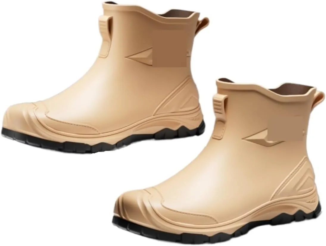 Rain Boots Footwear Outdoor Non Slip Water Shoes Men's Low Top Short Tube Waterproof Rain Boots Outdoor Work Boots
