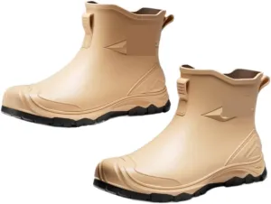 Rain Boots Footwear Outdoor Non Slip Water Shoes Men's Low Top Short Tube Waterproof Rain Boots Outdoor Work Boots