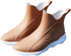 Rain Boots Footwear Women's Low Top Plastic Rain Boots Comfortable Non Slip Waterproof Shoes Outdoor Work Boots