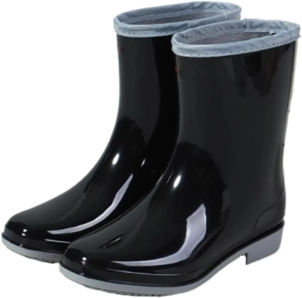 Rain Boots Rainboots Women's Outdoor Non Slip Water Shoes Waterproof Rain Boots Short Tube Rubber Shoes Rain Boots For Outdoor