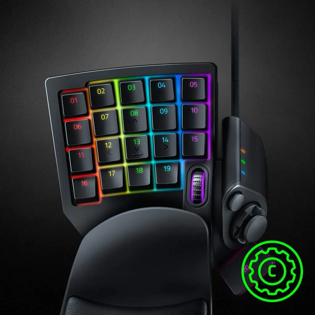 Razer Tartarus V2 Gaming Keypad: Mecha Membrane Key Switches - One Handed Keyboard - 32 Programmable Keys - Customizable Chroma RGB Lighting - Programmable Macros Snap Tap - Black